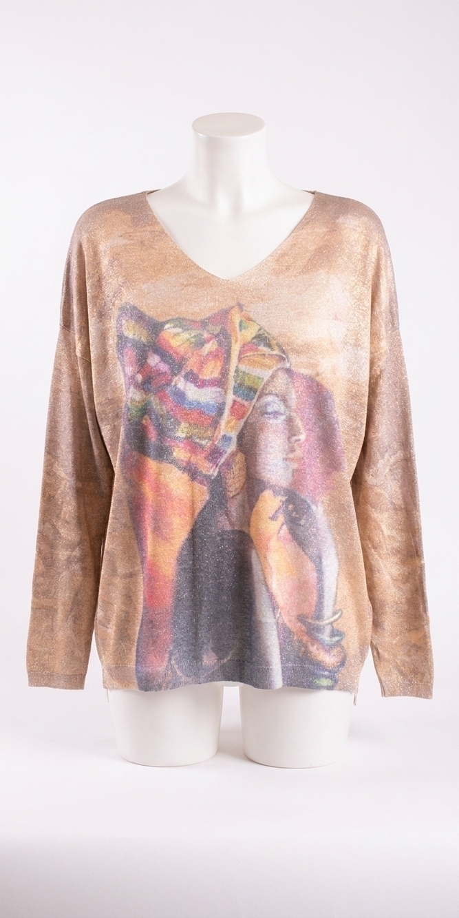 NEW GIGI MODA bold queen sweater in rust